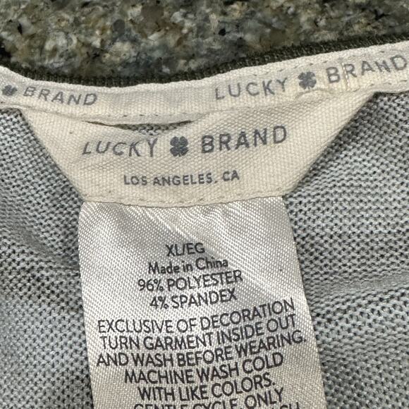 Lucky Brand Shirt Womens Extra Large Green Camo Tank Top Sleeveless Athletic Gym - Picture 3 of 5